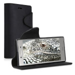 Kalibri Δερμάτινη Suede Θήκη - Πορτοφόλι Sony Xperia XZ1 - Black (42926.01)