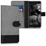 KW Θήκη - Πορτοφόλι Google Pixel 2 - Συνθετικό Δέρμα - Grey / Black (43082.22)