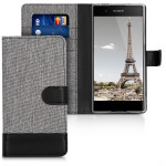 KW Θήκη Πορτοφόλι Sony Xperia XA1 Plus - Grey / Black (43145.22)