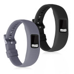 KW Ανταλλακτικά Λουράκια Garmin Vivofit 4 - 2 Τεμάχια - Grey / Black (44228.22)