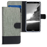KW Θήκη-Πορτοφόλι Huawei Honor 7A - Γκρι/Μαύρο (44827.01)
