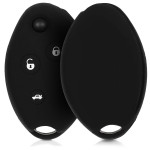 KW Θήκη Κλειδιού Citroen - Σιλικόνη - 3 Κουμπιά - Black (46797.01)