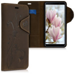 Kalibri Δερμάτινη Suede Θήκη Πορτοφόλι Samsung Galaxy A7 2018 - Brown (47117.03)