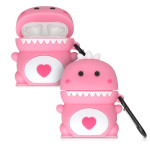 KW Θήκη Σιλικόνης Apple AirPods 2nd Gen / 1st Gen - Cute Dinosaur - Light Pink / White / Dark Pink (48919.17)