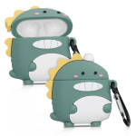 KW Θήκη Σιλικόνης για Apple AirPods 2nd Gen / 1st Gen- Cute Dinosaur - Turquoise / White / Yellow (48919.12)