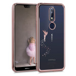 KW Θήκη Σιλικόνης Nokia 7.1 - Fairy Rose Gold / Transparent (49130.02)
