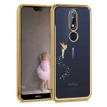 KW Θήκη Σιλικόνης Nokia 7.1 - Fairy Gold / Transparent (49130.03)