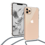 KW Θήκη Σιλικόνης με Λουράκι iPhone 11 Pro - Transparent (49739.02)