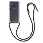 KW Θήκη Σιλικόνης με Λουράκι Λαιμού Samsung Galaxy A40 - Clear (50591.01)