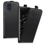 KW Δερμάτινη Θήκη Flip Samsung Galaxy A51 - PU Leather Protective Flip Cover - Black (51202.01)