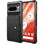 HappyCase 3 σε 1 - Θήκη Σιλικόνης με Ενσωματωμένο PU Πορτοφόλι - Google Pixel 8 Pro - Black (8719246409202) 