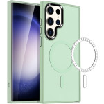 HappyCase Ημιδιάφανη Σκληρή Θήκη MagSafe - Samsung Galaxy S23 Ultra - Matte Green (8719246412813)