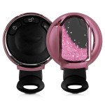 KW Θήκη Κλειδιού Mini - Σιλικόνη - 3 Κουμπιά - Dark Pink / Metallic Pink (48402.01)
