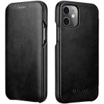 iCarer Vintage Series Curved Edge - Δερμάτινη Θήκη Apple iPhone 12 mini - Black (RIX1203-BK)