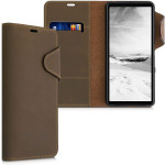 Kalibri Δερμάτινη Suede Θήκη Πορτοφόλι Sony Xperia 10 III / Brown (55714.05)