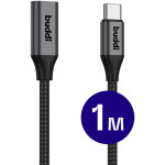 Καλώδιο Buddi Flex Extension Cable Επέκτασης Type-C (Male) σε Type-C (Female) 60W 100cm 5 Έτη Εγγύηση - Black (8719246459375)