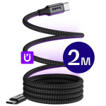 Καλώδιο Type-C Buddi Flex σε Type-C Μαγνητικό για Φόρτιση & Μεταφορά Δεδομένων 200cm 60W 5 Έτη Εγγύηση - Black (8719246483080)