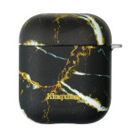 Kingxbar Σκληρή Θήκη Apple Airpods 2nd Gen / 1st Gen - Black Marble (51840)