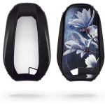 KW Full Body Θήκη Κλειδιού Peugeot / Citroen - Σιλικόνη - 3 Κουμπιά - Smart Key Keyless Go - Blooming Magnolia / White / Grey / Blue (55673.01)