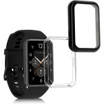 KW Full Body Θήκη Σιλικόνης Huawei Watch Fit 2 2022 - Black / Transparent - 2 Τεμάχια (59430.01)