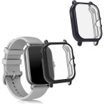 KW Full Body Θήκη Σιλικόνης Xiaomi Huami Amazfit GTS 3 / GTS 2 / GTS 2e - Black / Grey - 2 Τεμάχια (53906.09)