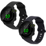 KW Λουράκι Σιλικόνης (20mm) Garmin Forerunner 55 / 158 / 245 / 245 Music / 645 - 2 Τεμάχια - Black / Dark Blue (58176.02)