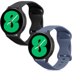 KW Λουράκι Σιλικόνης (20mm) Samsung Galaxy Watch 4 / Classic 4 - 2 Τεμάχια - Black / Lavender Grey (58740.01)
