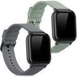 KW Λουράκι Σιλικόνης (20mm) Huami Amazfit GTS / GTS 2 / GTS 2e / GTS 3 - 2 Τεμάχια - Grey / Pastel Green (52696.11)