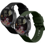 KW Λουράκι Σιλικόνης (20mm) BlackView R8 - 2 Τεμάχια - Black / Dark Green (59597.01)