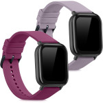 KW Λουράκι Σιλικόνης (20mm) Huami Amazfit GTS / GTS 2 / GTS 2e / GTS 3 - 2 Τεμάχια - Bordeaux / Lavender (52696.12)