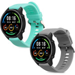 KW Λουράκι Σιλικόνης (22mm) Xiaomi Mi Watch / Mi Watch Color Sport - 2 Τεμάχια - Grey / Mint (58466.03)