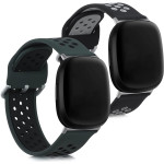 KW Λουράκι Σιλικόνης Fitbit Versa 3 / Sense - 2 Τεμάχια - Green / Black / Grey / Black (53392.03)
