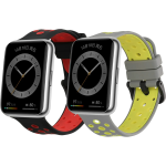 KW Λουράκι Σιλικόνης Huawei Watch Fit 2 - 2 Τεμάχια - Black / Red / Grey / Yellow (59299.03)