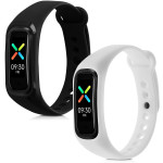 KW Λουράκι Σιλικόνης Oppo Band Sport - 2 Τεμάχια - Black / White (57437.02)