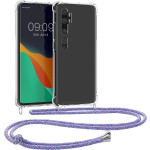 KWmobile Διάφανη Θήκη Σιλικόνης με Λουράκι Λαιμού - Xiaomi Mi Note 10 / Mi Note 10 Pro - Lavender / Violet / Light Blue / Transparent (50950.108)
