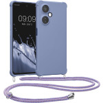 KWmobile Matte Θήκη Σιλικόνης με Λουράκι Λαιμού OnePlus Nord CE 3 Lite - Lavender (61496.108)