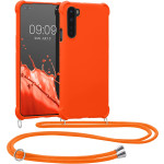 KWmobile Matte Θήκη Σιλικόνης με Λουράκι Λαιμού OnePlus Nord - Fruity Orange (55677.150)