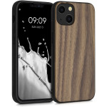 KWmobile Σκληρή Ξύλινη Θήκη με TPU Bumper - Apple iPhone 13 - Walnut / Dark Brown (55954.18)