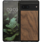 KWmobile Σκληρή Ξύλινη Θήκη με TPU Bumper - Google Pixel 7 - Dark Brown / Walnut (60032.18)