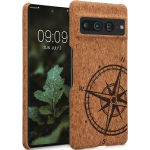 KWmobile Σκληρή Θήκη Google Pixel 7 Pro - Light Brown Cork / Navigational Compass (60973.01)