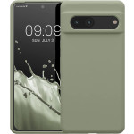 KWmobile Soft Flexible Rubber Cover - Θήκη Σιλικόνης Google Pixel 7 - Gray Green (59451.172)