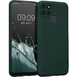 KWmobile Soft Slim Flexible Rubber Cover with Camera Protector - Θήκη Σιλικόνης Realme C21Y / C25Y με Πλαίσιο Κάμερας - Moss Green (57576.169)