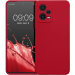 KWmobile Soft Slim Flexible Rubber Cover with Camera Protector - Θήκη Σιλικόνης Xiaomi Redmi Note 12 5G / Poco X5 με Πλαίσιο Κάμερας - Sweet Cherry (61169.229)