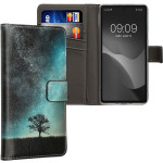 KWmobile Θήκη - Πορτοφόλι Google Pixel 7a - Cosmic Nature / Galaxy Tree Meadow / Blue / Grey / Black (61882.01)