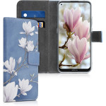 KWmobile Θήκη - Πορτοφόλι Nokia 3.4 - Magnolias Taupe / White / Blue Grey (53698.01)
