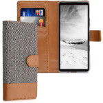 KWmobile Θήκη Πορτοφόλι Sony Xperia 10 III - Light Grey / Brown (55131.25)