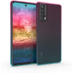 KWmobile Θήκη Σιλικόνης Huawei P Smart 2021 - Bicolor / Dark Pink / Blue / Transparent (53637.01)