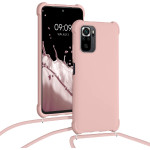 KWmobile Θήκη Σιλικόνης με Λουράκι Λαιμού Xiaomi Redmi Note 10 / Note 10S - Mother Of Pearl (55903.154)
