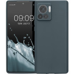 KWmobile Θήκη Σιλικόνης Motorola Edge 30 Ultra με Πλαίσιο Κάμερας - Dark Slate (60068.202)