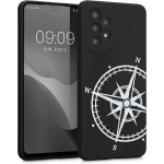 KWmobile Θήκη Σιλικόνης Samsung Galaxy A33 5G - Navigational Compass / White / Black (58244.04)